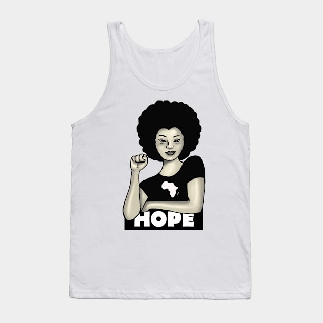 Hope Afro Black History Tank Top by johnnie2749